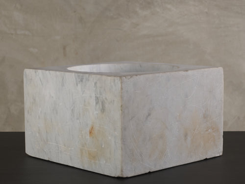 CARRARA MARBLE BASIN/MORTAR